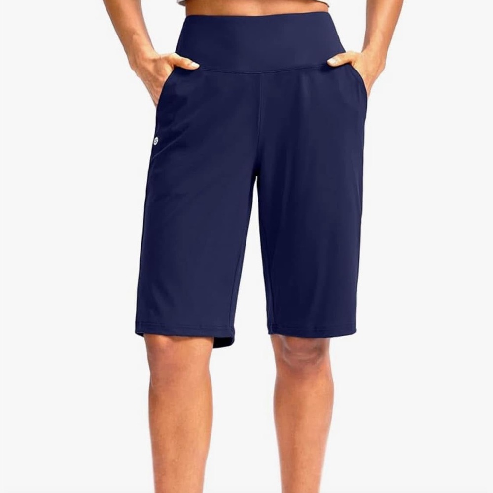 Gradual Women's Bermuda Long Shorts with Pockets High Waisted Stretch